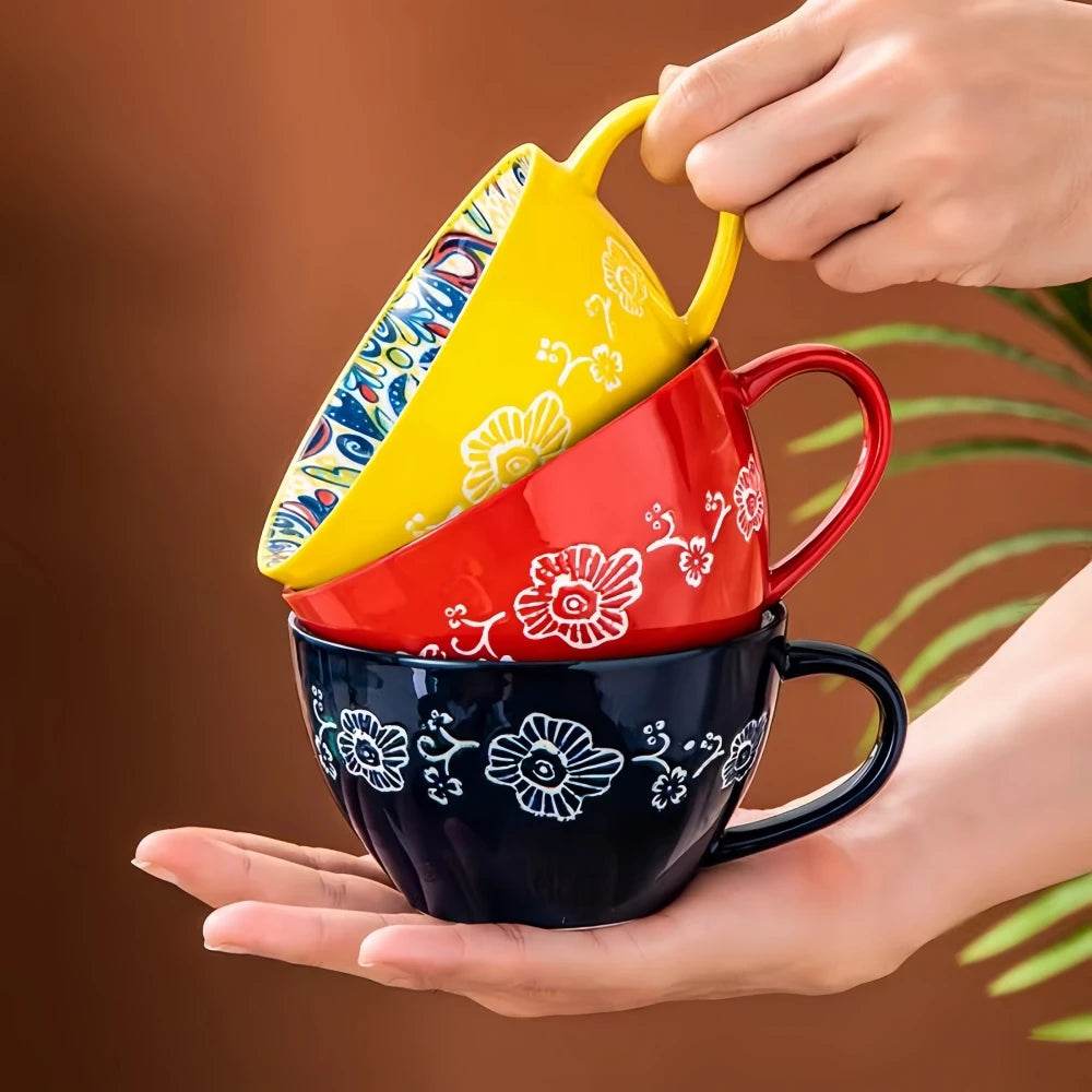 Bohemian Morning Tea Mug, 13.5 oz Ceramic Coffee Mug for Family Colleagues Teachers Wives Husbands Sisters Brothers Funny - HORA GIFT