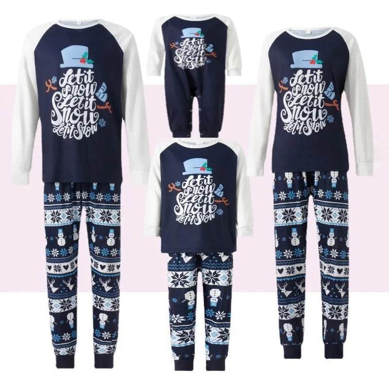 Christmas Pajamas Family Matching Outfits Adult And Kids Clothes Tops+Pants Xmas Sleepwear Sets Newborn Baby Boy Girl Jumpsuit - HORA GIFT
