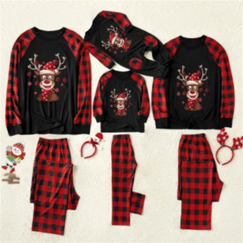 2024 Christmas Pajamas Sets Baby Mom Kids Father Family Look Clothing Suits Xmas Long Sleeve Sleepwear Matching Outfits - HORA GIFT