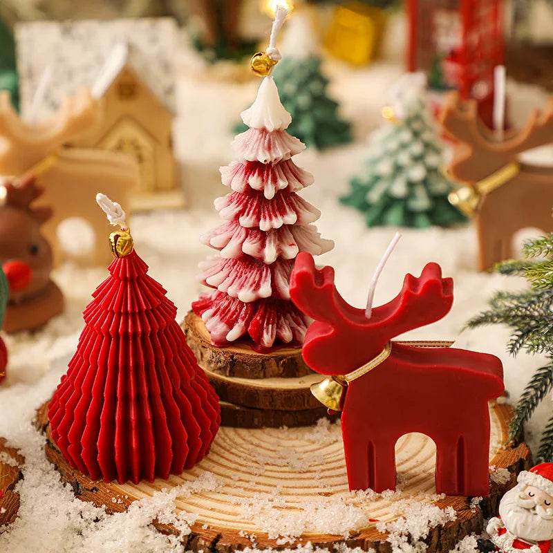 Christmas Candles Scented Deer Candles Home Decoration Merry Christmas Scented Candles Giving Festival Gift For Home New Year - HORA GIFT