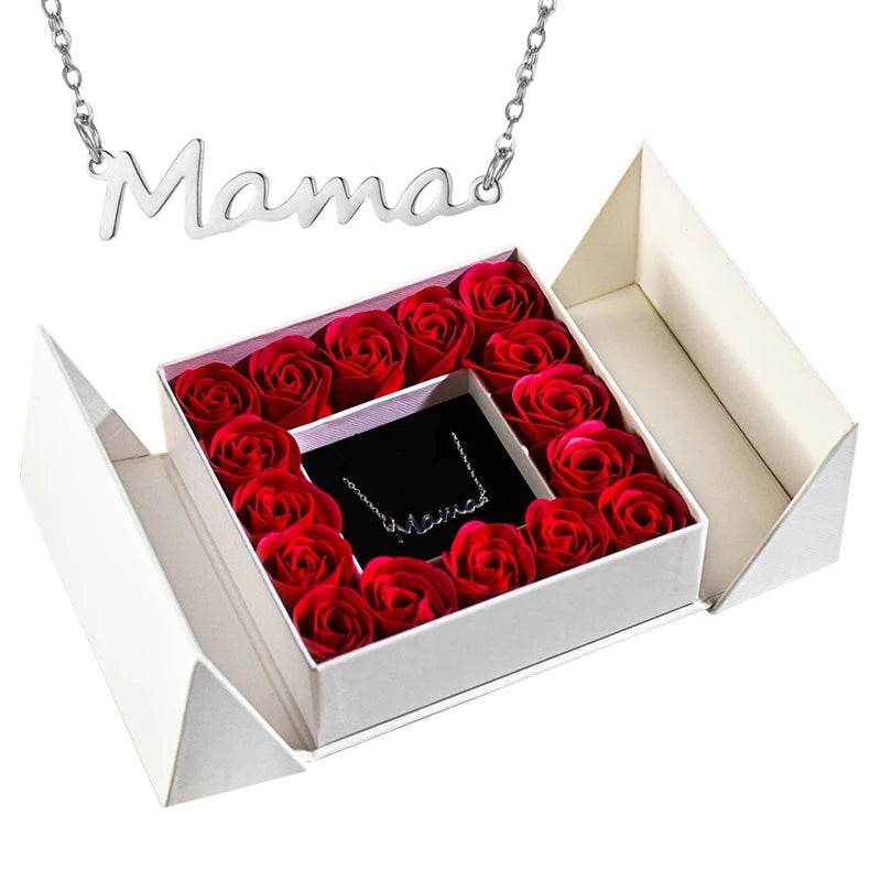 Gifts for Women Jewelry Pendant Necklace /w Soap Eternal Rose Gift Box Mother's Day - HORA GIFT