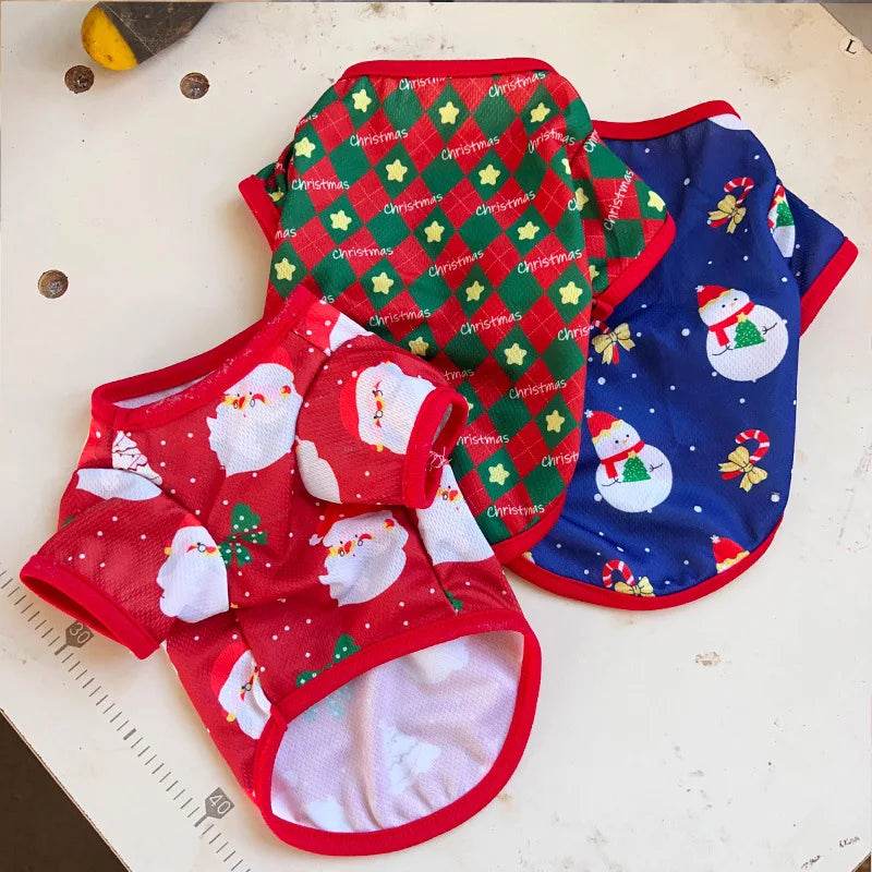 Christmas Dog Sweater CartoonPrint Teddy Bear Pet Hoodie - HORA GIFT