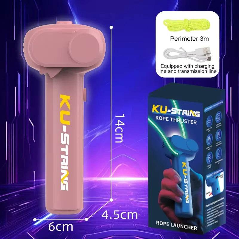 String Rope Glow in The Dark String Rope Launcher Luminous Portable Handheld String Stress Relief Toy For Kids Party Gift - HORA GIFT