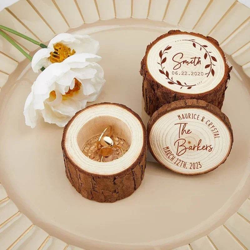Free Custom Wedding Ring Box - HORA GIFT