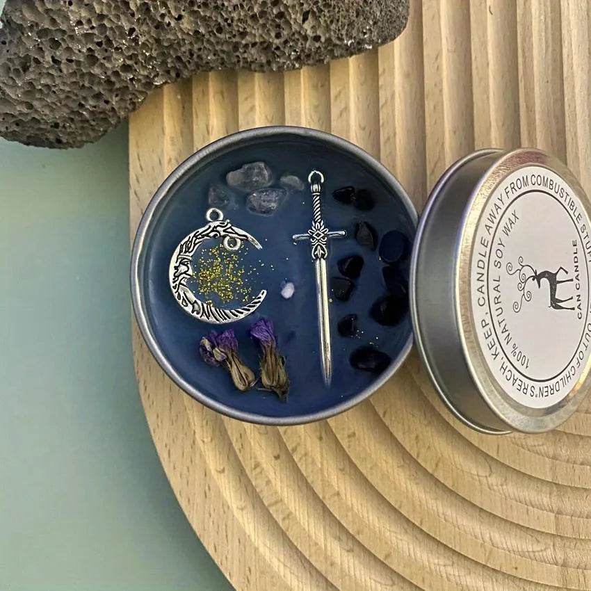 Crystal Dried Flower Scented Candles Atique Copper Accessories Aromatherapy Silver Tin Can Candles Handmade Candles - HORA GIFT