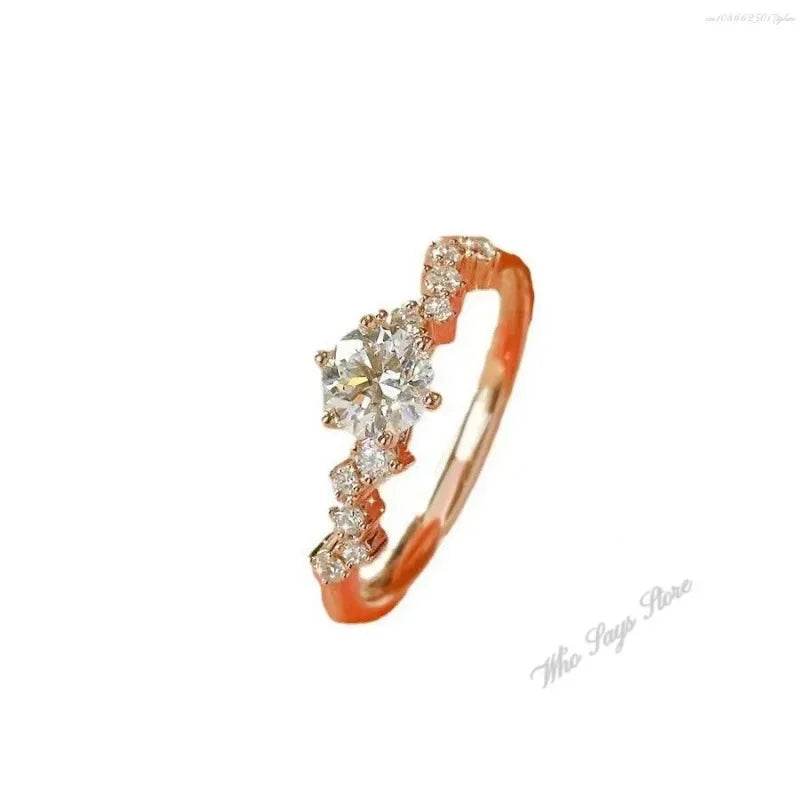 Star Engagement Rings for Women Stainless Steel Ring - HORA GIFT