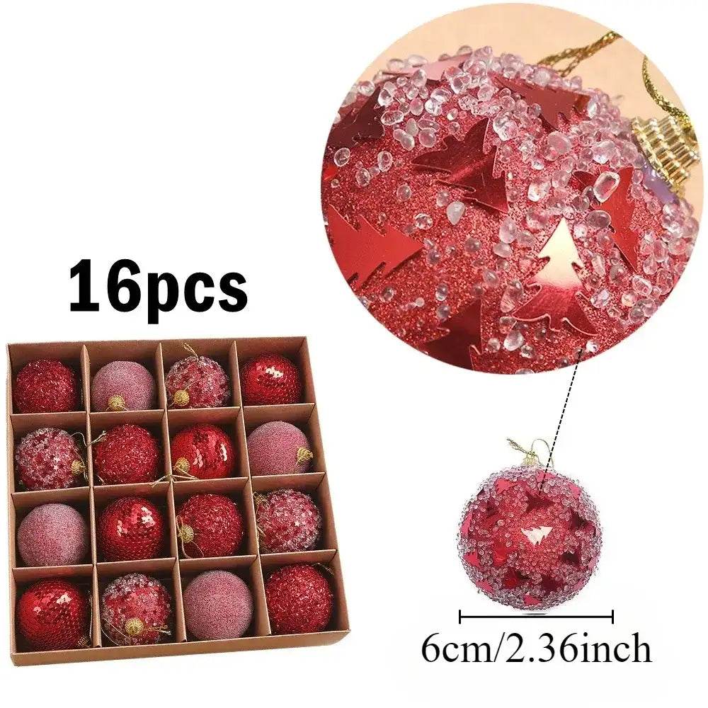 16pcs/box 6CM Christmas Ball - HORA GIFT