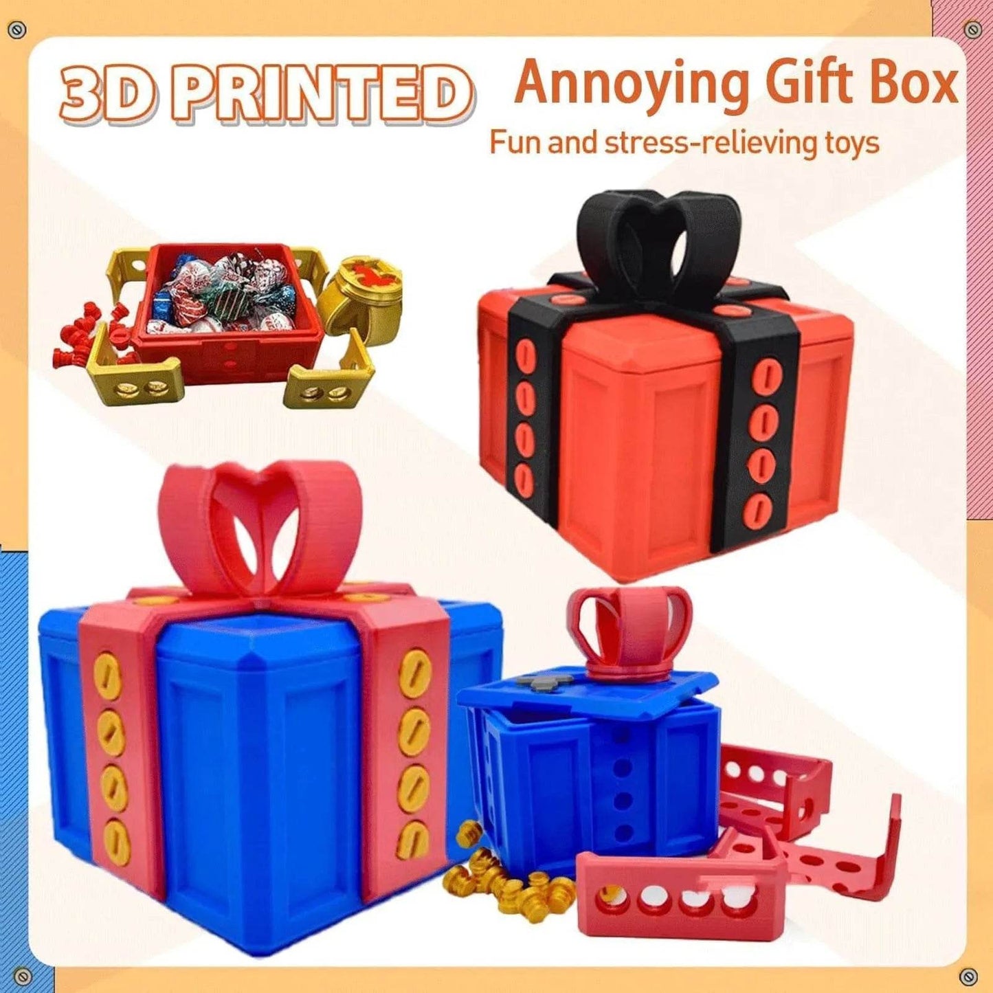 3D Printed Gift Box Humorous Funny Prank Screw Box Joke Gift - HORA GIFT