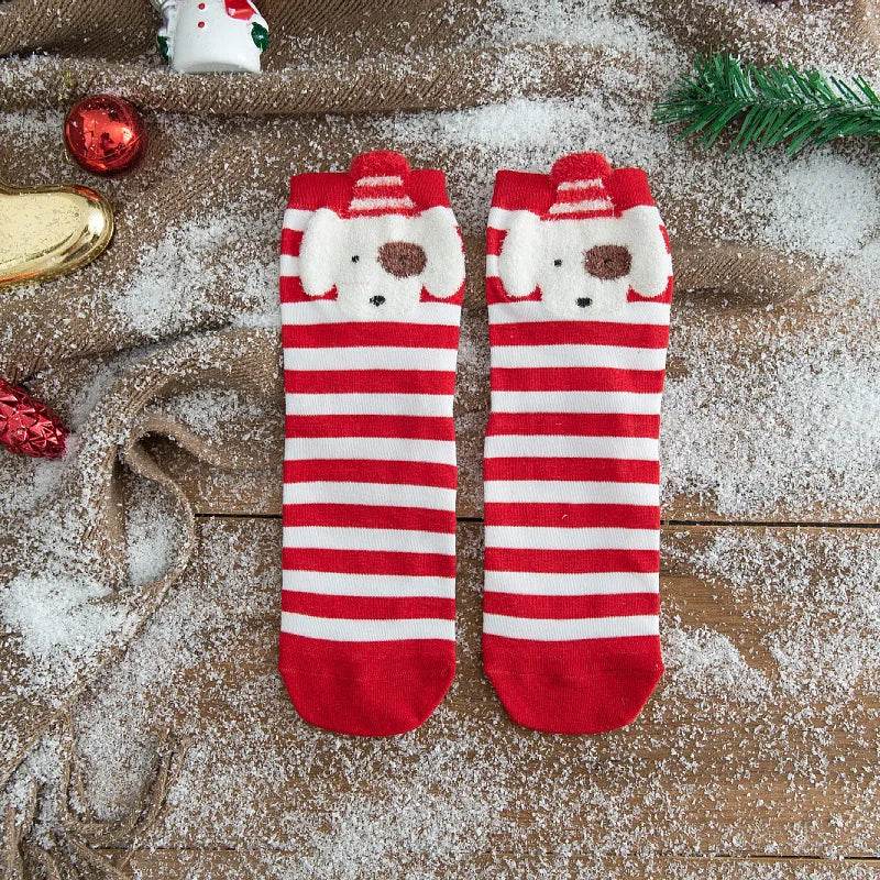 Socks Funny Elk Snowman Santa Claus Candy Bar Socks Woman Socks Socks Kids Christmas Gift Socks - HORA GIFT