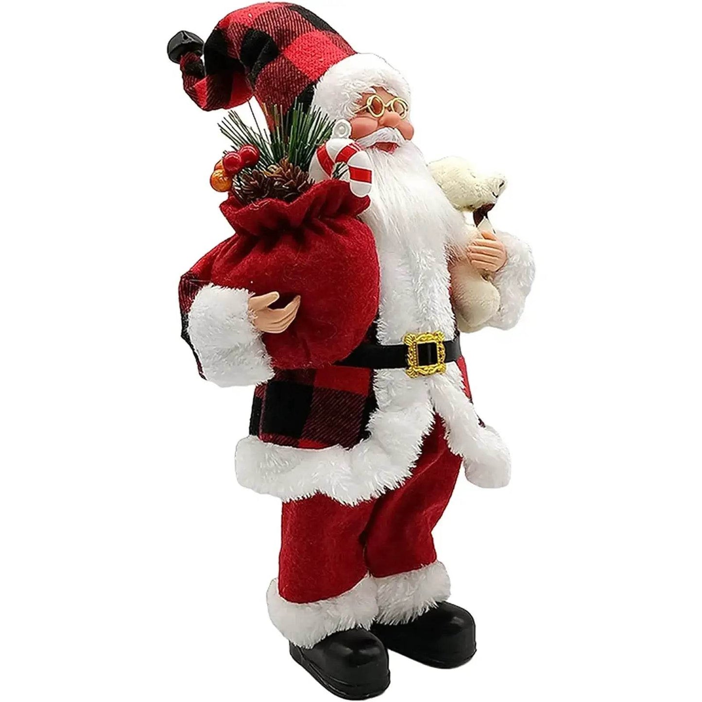 Christmas Sitting Standing Santa Claus Figurines Doll Cute 12inch - HORA GIFT