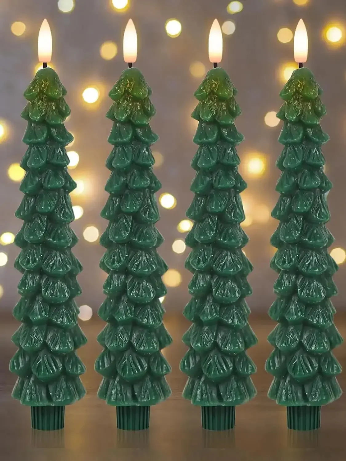 LED electronic candle bullet-shaped simulation candle light for Christmas pine tree 25cm 2 pieces pack