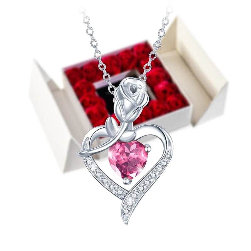 Gifts for Women Jewelry Pendant Necklace /w Soap Eternal Rose Gift Box Mother's Day - HORA GIFT