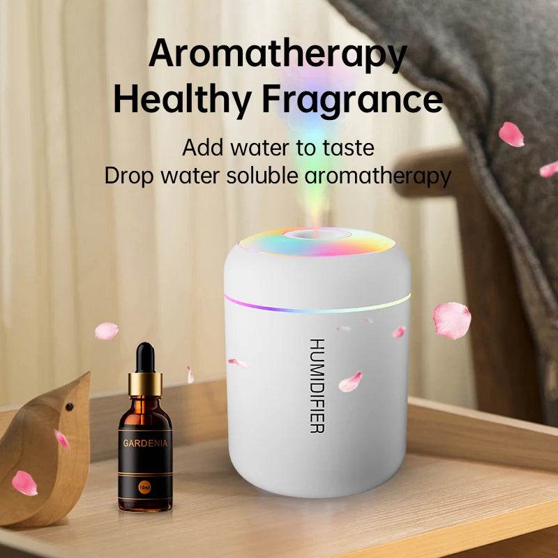 180ML Mini Air Humidifier USB Electric Aroma Diffuser Essential Oil Purifier Aromatherapy Mist Maker Lights For Car Home Bedroom - HORA GIFT