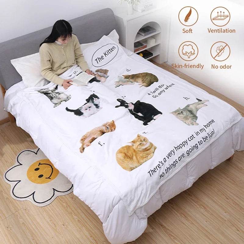Nordic Throw Blankets Home Decor Flannel Bed Blanket - HORA GIFT