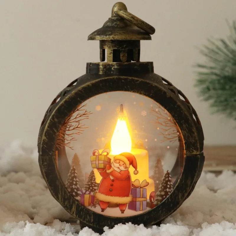 Christmas Round Wind Light Merry Christmas Decoration for Home - HORA GIFT