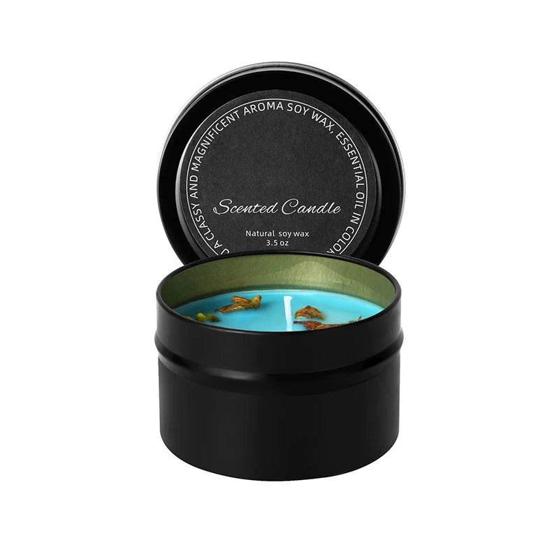 Crystal scented candles, high-end iron cans, soy wax, dried floral scented candles, wholesale scented candles, hand held gifts - HORA GIFT