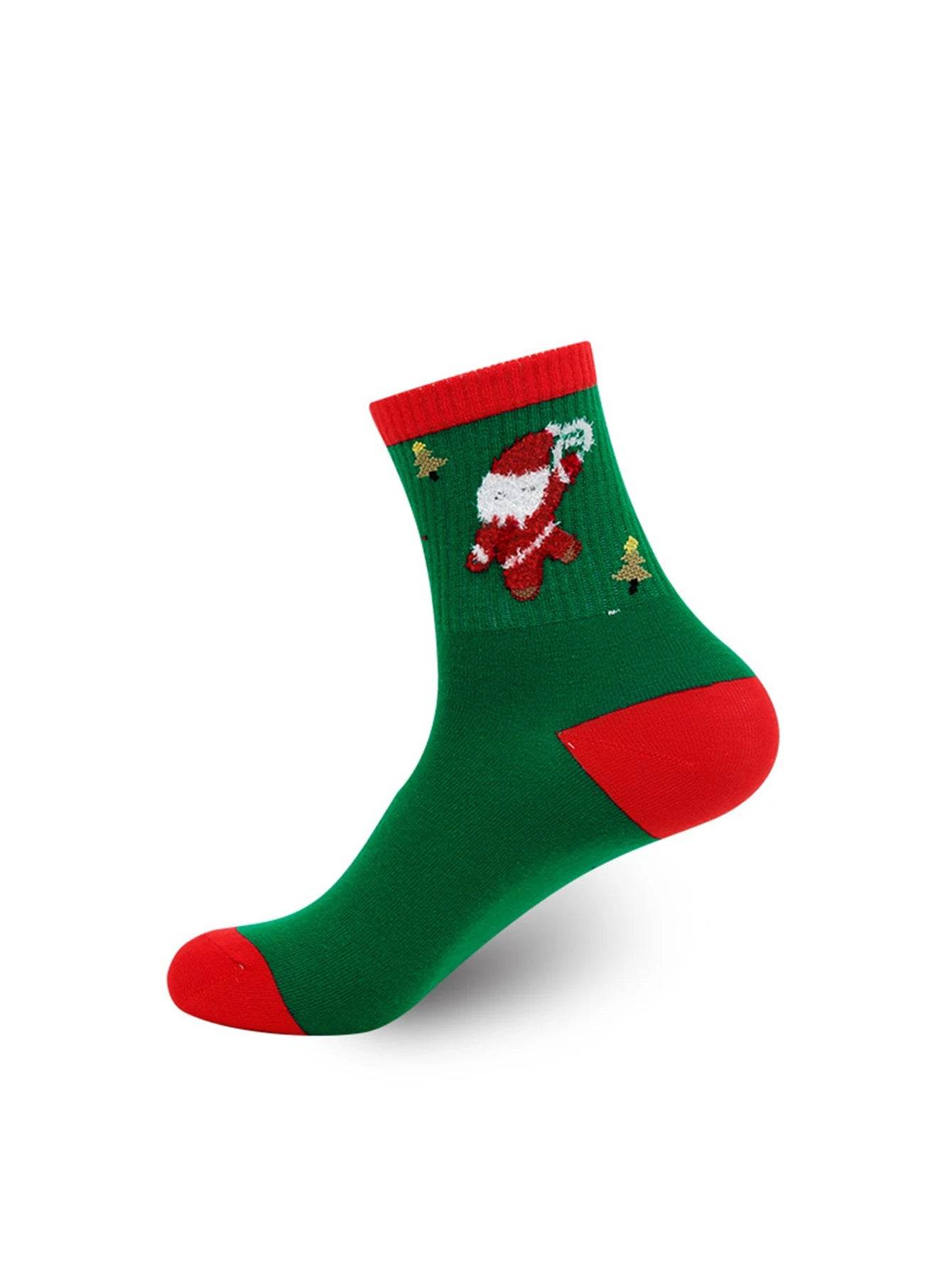 5 Pairs Socks Cartoon Christmas Socks Snowman Elk Socks Women Socks - HORA GIFT