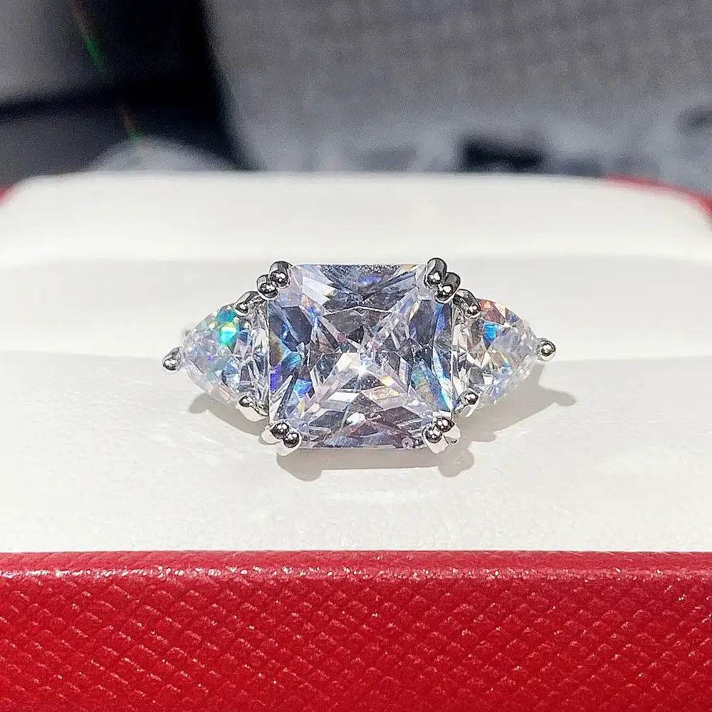 High Quality Big AAA Pink Yellow White Zircon Rings - HORA GIFT