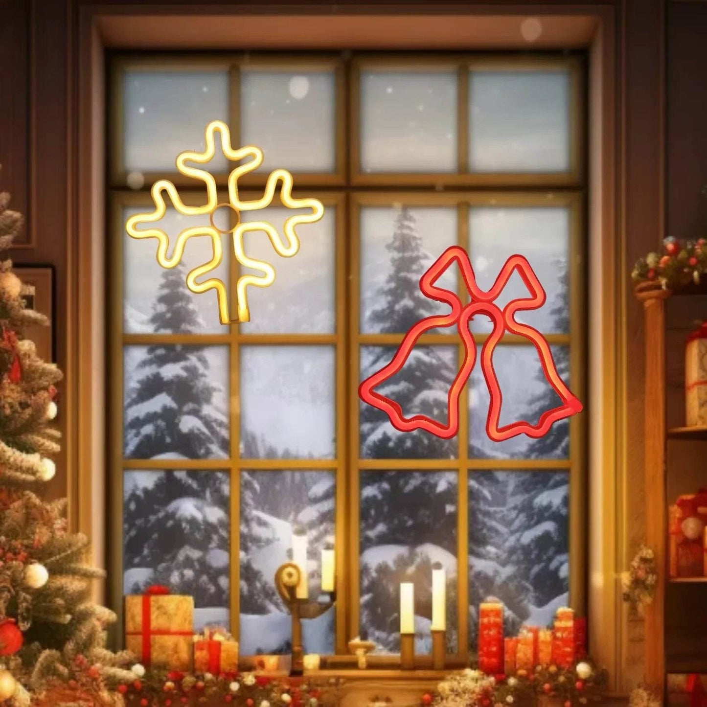 Christmas Decorative Lights, Elk Santa Claus Cute Led Lights, USB or Battery Powered - HORA GIFT