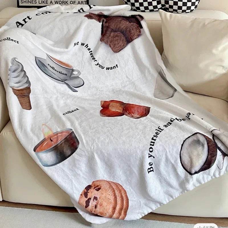 Nordic Throw Blankets Home Decor Flannel Bed Blanket - HORA GIFT