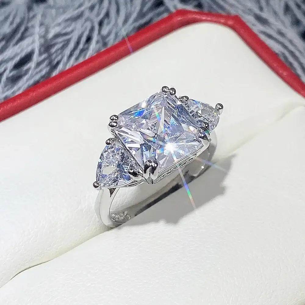 High Quality Big AAA Pink Yellow White Zircon Rings - HORA GIFT