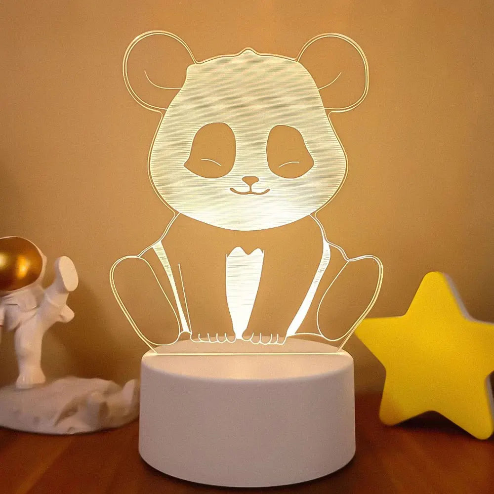 Romantic Love 3D Acrylic Led Lamp for Home Children's Night Light Table Lamp Birthday Party Decor Valentine's Day Bedside Lamp