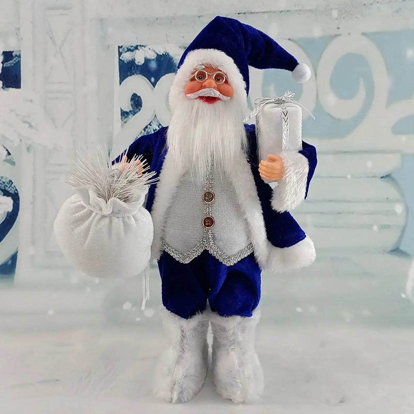 Christmas Sitting Standing Santa Claus Figurines Doll Cute 12inch - HORA GIFT
