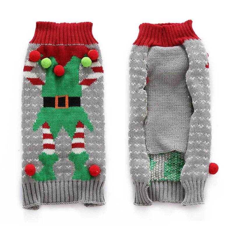 Dog Sweater Christmas Winter Warm Dog Clothes Xmas Outfit for Dogs Puppy Coat Dog - HORA GIFT