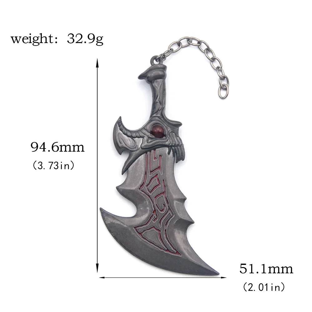 New God of War Ragnarok Keychain Kratos Ares Thor's Hammer Mjolnir Blades of Exile Leviathan Axe Weapon Penant Key Chain Jewelry - HORA GIFT