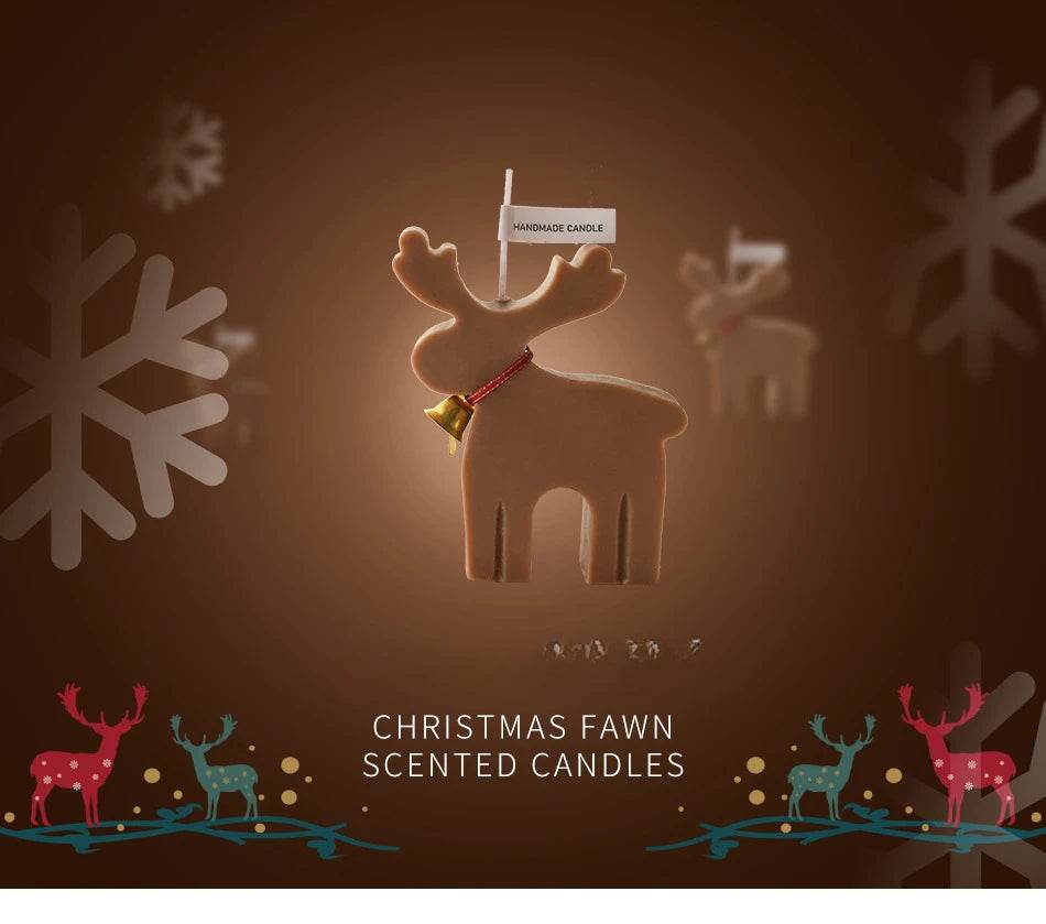Christmas Candles Scented Deer Candles Home Decoration Merry Christmas Scented Candles Giving Festival Gift For Home New Year - HORA GIFT