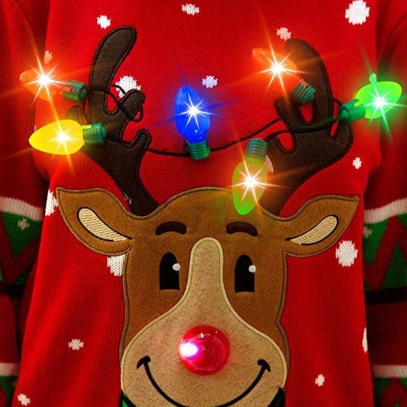 Women LED Light Up Holiday Sweater Christmas - HORA GIFT