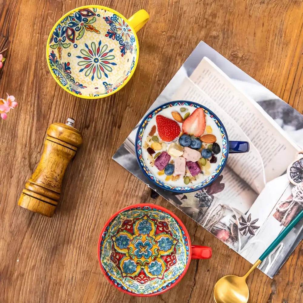 Bohemian Morning Tea Mug, 13.5 oz Ceramic Coffee Mug for Family Colleagues Teachers Wives Husbands Sisters Brothers Funny - HORA GIFT