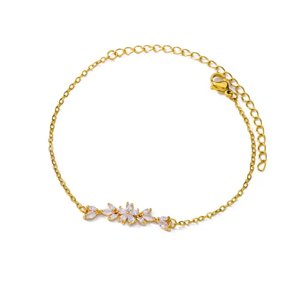 Elegant Zircon Flowers Bracelet - HORA GIFT