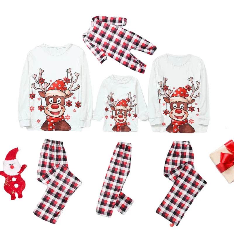 2024 Christmas Pajamas Sets Baby Mom Kids Father Family Look Clothing Suits Xmas Long Sleeve Sleepwear Matching Outfits - HORA GIFT