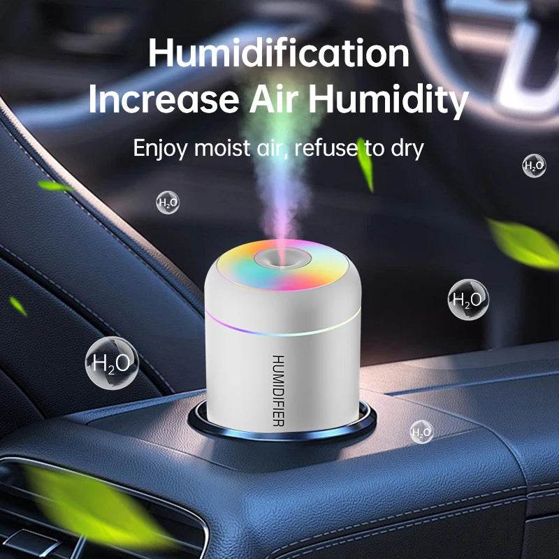180ML Mini Air Humidifier USB Electric Aroma Diffuser Essential Oil Purifier Aromatherapy Mist Maker Lights For Car Home Bedroom - HORA GIFT