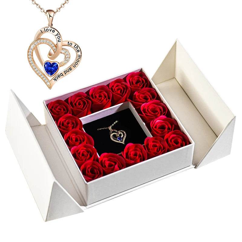 Gifts for Women Jewelry Pendant Necklace /w Soap Eternal Rose Gift Box Mother's Day - HORA GIFT