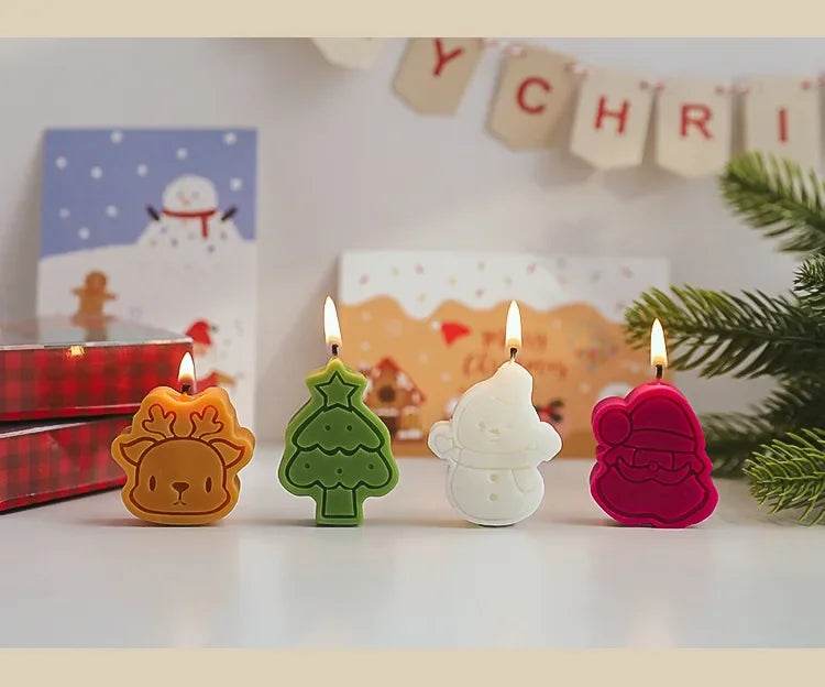 Creative Christmas Snowman Gingerbread Man Christmas Candle Aromatherapy - HORA GIFT