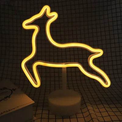Christmas Decorative Lights, Elk Santa Claus Cute Led Lights, USB or Battery Powered - HORA GIFT