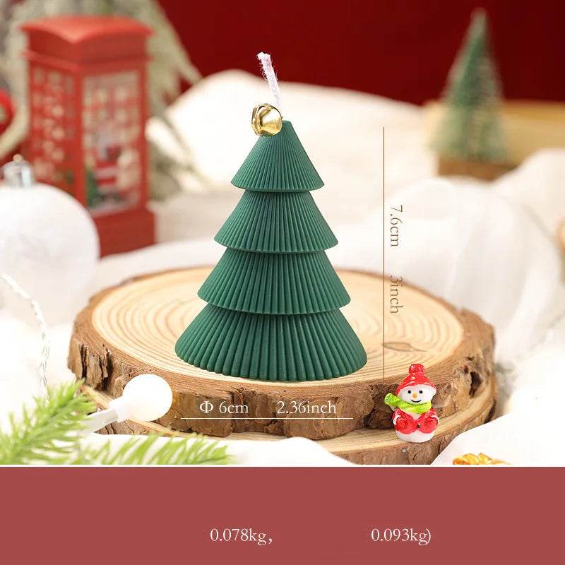 Christmas Tree Candle for Festive Decor Red Green Home Decorative Candle - HORA GIFT