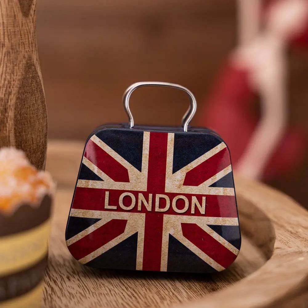 Christmas Decoration Metal Box Handbag Shape Tin Jar Jewelry Storage Cas - HORA GIFT