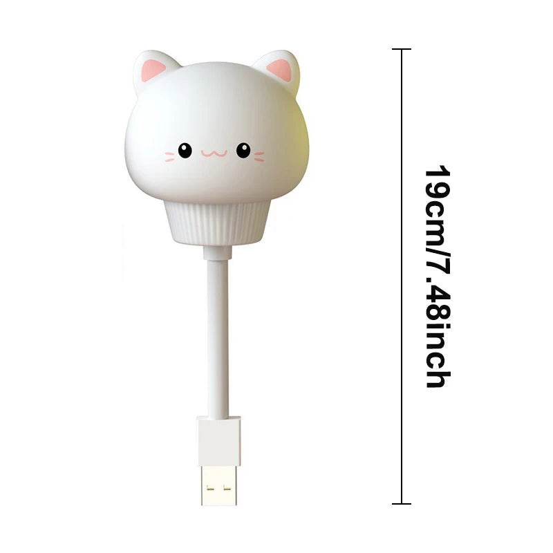 USB Night Light LED Cute Cartoon Night Lamp Bear Chick Kitten for Baby Kid Bedroom Decoration Bedside Lamp - HORA GIFT