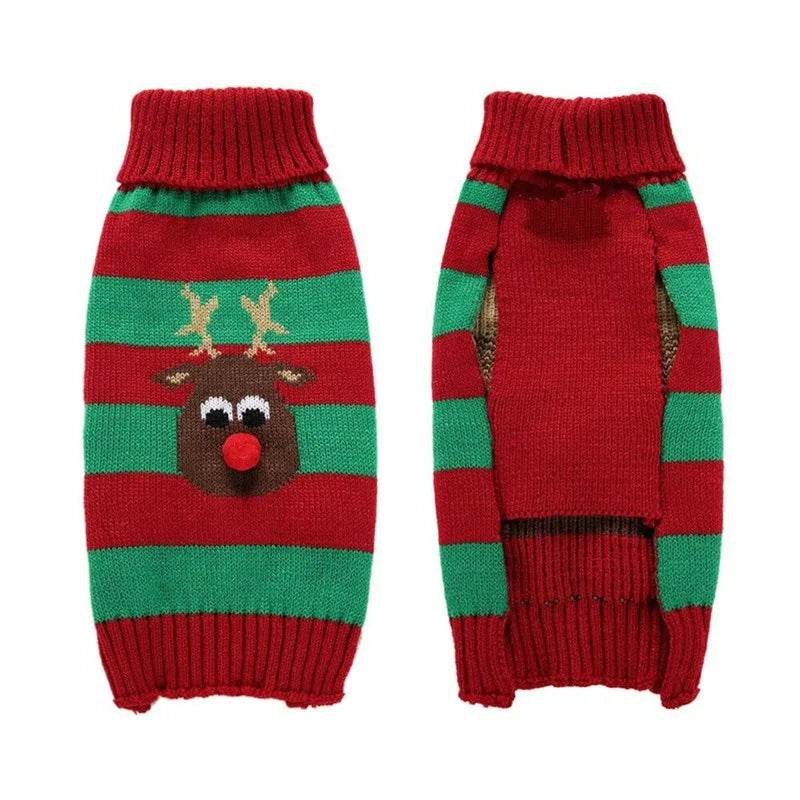 Dog Sweater Christmas Winter Warm Dog Clothes Xmas Outfit for Dogs Puppy Coat Dog - HORA GIFT