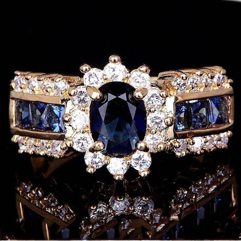 Luxurious Blue Red Zircon - HORA GIFT