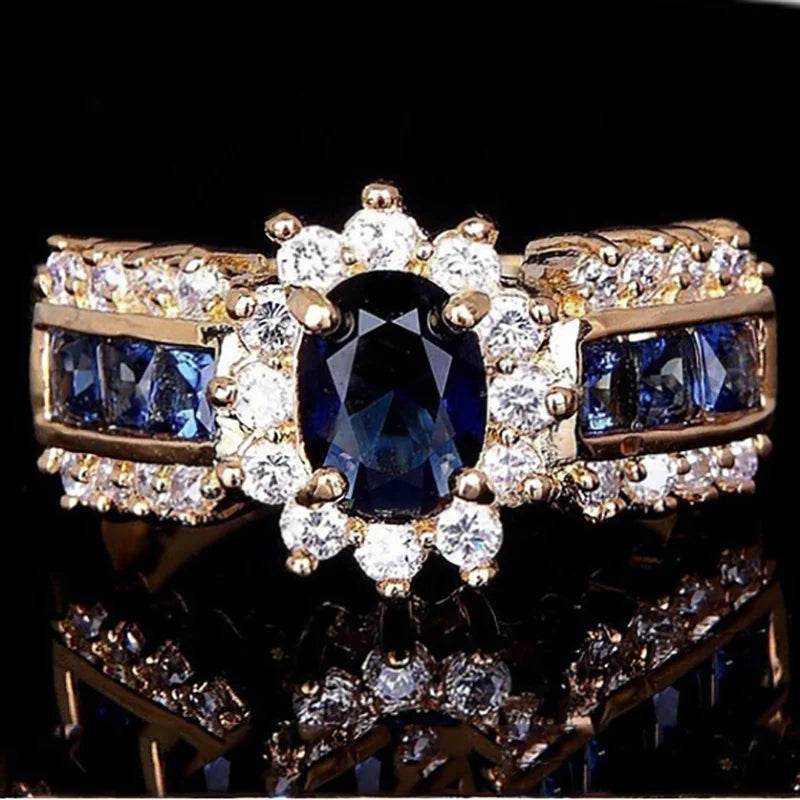 Luxurious Blue Red Zircon - HORA GIFT