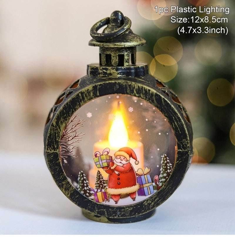 Christmas Round Wind Light Merry Christmas Decoration for Home - HORA GIFT