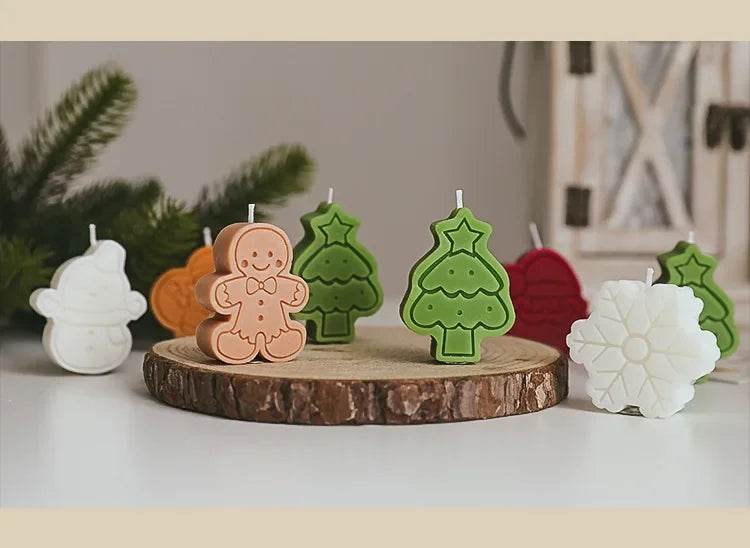 Creative Christmas Snowman Gingerbread Man Christmas Candle Aromatherapy - HORA GIFT