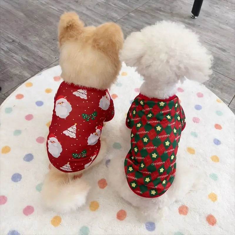 Christmas Dog Sweater CartoonPrint Teddy Bear Pet Hoodie - HORA GIFT