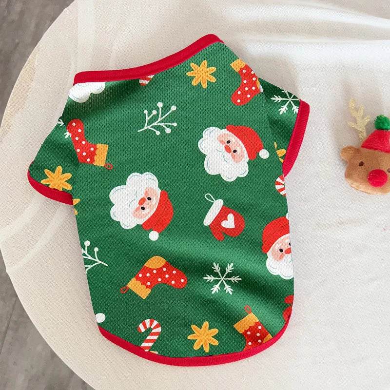 Christmas Dog Sweater CartoonPrint Teddy Bear Pet Hoodie - HORA GIFT