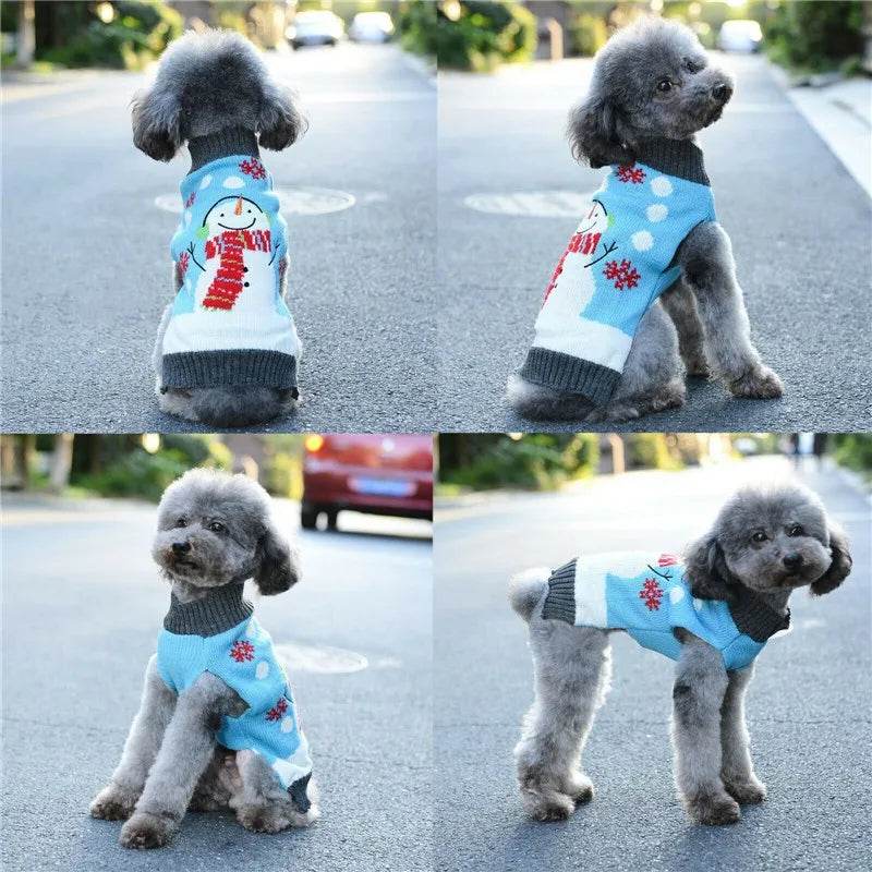 Dog Sweater Christmas Winter Warm Dog Clothes Xmas Outfit for Dogs Puppy Coat Dog - HORA GIFT