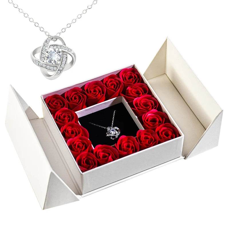Gifts for Women Jewelry Pendant Necklace /w Soap Eternal Rose Gift Box Mother's Day - HORA GIFT
